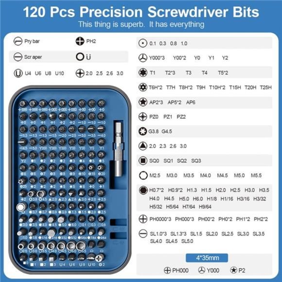 Upgraded Precision Screwdriver Set 130in1 with 120 bits Repair Tool Kit Magnetic - Picture 3 of 6